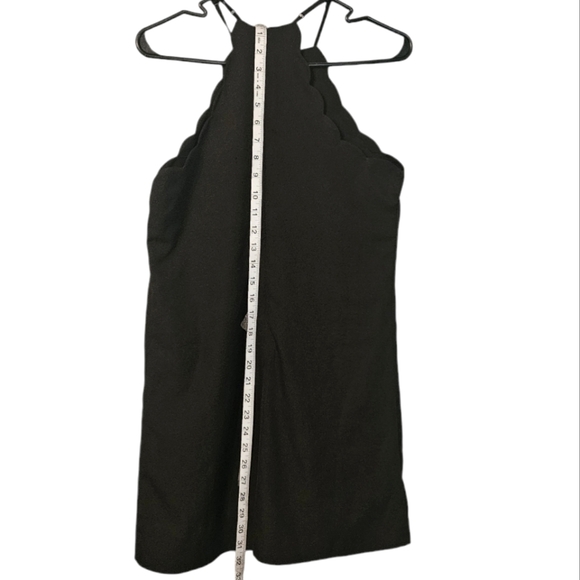Lulus Women's Black Dress Scalloped Trim Size Size S - Picture 8 of 9